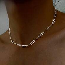 925 Sterling Silver Interlocking Disc Necklace, Shiny, Great Mother's Day Gift, Low Allergy - Ring Chain - View 7