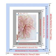 1 Set 5D DIY Diamond Painting - "Delicate Soft Floral: Pink Tone Flowers, Golden Textured Edges" - Large Size Frameless Mosaic Full Drill Round Acrylic Diamond Painting DIY Kit, Suitable For Home And Office Desktop Decor - Multicolor - View 5