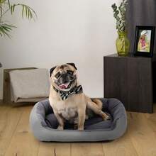 Cama para Perro Resistente Confortable con Relleno Suave Medidas y Color a Elegir Small Gris/Gris - Pequeño - Ver 3
