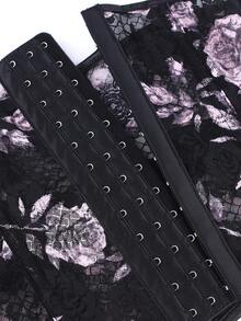 印花胸衣上衣、短款束腰连体衣、Palace 束胸背带、腰带 - 黑色 - 查看 8