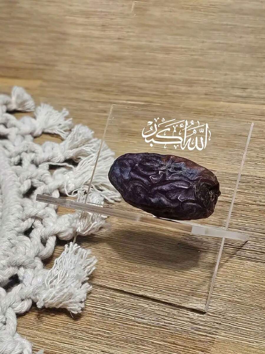 2 pièces/set Support acrylique pour dates pour la décoration de table de Ramadan. Mini support élégant pour dates Eid Mubarak pour la fête de Ramadan et Eid, centre de table, rangement pour dattes
