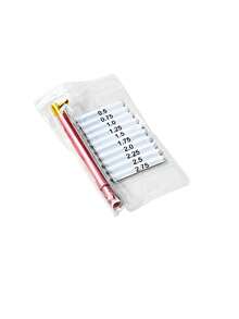 Ganchos de ganchillo de encaje (0.5-2.75mm, 10 ganchos reemplazables), rosa/negro/azul - Multicolor - Ver 9