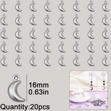 10/20pcs Stainless Steel Hollow Pendants, Assorted Styles, For DIY Jewelry Making, Beading Craft Supplies - DIY - View 9