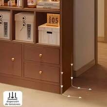 Librero Minimalista Moderno De Multifuncional De 4 Niveles Estantes,Estante Decorativo Multifuncional con Repisas Amplias,para La Vida En El Hogar - Marrón oscuro - Ver 5