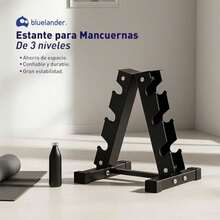 Rack Gym Rack Mancuernas 3 Niveles Estante de Mancuerna 5 a 50 Lbs Alenamiento de Mancuernas Alta Resistencia Para Gimnasio en Casa Pilates 55 * 37 * 36 cm - como imagen-0 - Ver 2