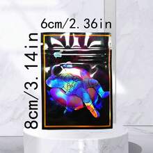 100 Túi Mylar khóa kéo kín mùi, có thể đóng mở lại, túi nhựa cầu vồng hologram laser, túi mini 1g bằng giấy bạc chống thấm nước có cửa sổ trong suốt, túi đựng quà tặng ngày lễ, túi đựng kẹo dẻo. - Nhiều màu - Xem 4
