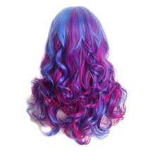 Peluca de unicornio para mujeres y niñas STfantasy, peluca larga y rizada, linda y soñadora para fiestas de Halloween y carnaval - Morado - Ver 11