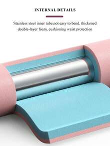 一套6个可拆卸泡沫衬垫不锈钢呼啦圈，可调节多段泡沫健身环，适用于有氧运动、核心力量训练、腰部塑形和舞蹈，便携且带重量，男女皆宜。 - 彩色 - 查看 6