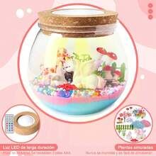 Unicorn Kit de Terrario Iluminado para Niños,Regalos de Manualidades con Control Remoto 13 Colores, Juguetes para Niñas Luces LED Nocturnas, Regalos para Navidad, Niñas de 3, 4, 5, 6, 7 Años,38259443 - Multicolor - Ver 5