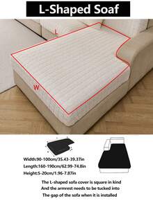 1 pièce Housse de canapé en peluche épaisse et extensible, protecteur de siège de canapé antidérapant et couvrant entièrement, convenant à toutes les saisons, lavable en machine, anti-poussière, adapté aux animaux de compagnie, couverture décorative de canapé pour chambre à coucher, bureau, salon, convenant pour 1/2/3/4 places et canapé d'angle - Blanc - Voir 15