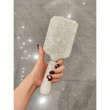 Ladies'  1: A High-Quality Artificial Gemstone Embedded Air Cushion Comb With A Long Handle, Used As A Hair Brush For Relaxing Massage On The Head, Hair Brush, Comb, Hair Accessory, Hair Product, Beauty And Hair Care Items For Salons, Travel Essentials, School Supplies, Travel And Vacation Necessities, Women's Hair Accessories, Brushes, Hair Brushes, Brushes, Combs, Side Combs, Edge Brushes, Hair Combing, Hair Combing Hair Strands, Mini Hair Brushes, Combing Brushes, Hair Brush Sets, Hair Products, Hair Accessories, Hair Tools, Hair Supplies, Hair Care, Curling Brushes, Hairdressers, Hairdresser Supplies, Hair Styling Equipment, Travel Essentials, Travel Necessities, Hairstyles, Hair Styling Services - 銀色 - 查看 6