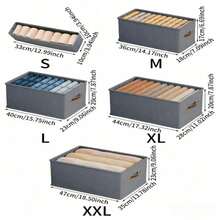 1pc Foldable Linen Fabric Storage Box, No Divider, Suitable For Organizing Clothes, Jeans And Sweaters In Wardrobe. Decorative, Suitable For Autumn Decor, Holiday Decor, Room Decor, Home Decor, Bedroom Decor, Storage Box, Home Storage, Women's White T-Shirt, Women's Black Pants, Women's Winter Clothing, Dress, Women's Winter Clothing, Elegant Women's Dress, Women's White Blouse, Long Sleeve - Grey - View 4