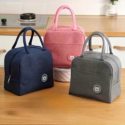 Women's Lunch Bag, Large Capacity Insulated Lunch Box, Thick Cute Lunch Bag For Students, Reusable Lunch Tote Bag, Portable Picnic Cooler Bag, Suitable For Work, Picnic, School Or Travel Lunch Box Bag, School Supplies Accessory Bag, Waterproof Insulated Lunch Bag For Travel