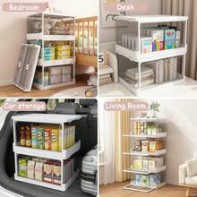 1pc Stackable & Foldable Storage Bin With Lids - Heavy-Duty Collapsible Organizer With Frame &, Space-Saving Design Home, Office, Bedroom, Living Room - Wine Glasses, S, Seasonal Decor - Dust-Resistant & Easy Access