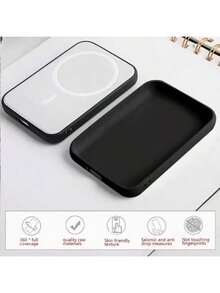 1pc Apple Magnetic Adsorption Protective Case. This Apple Power Bank Protective Case Is Made Of Soft TPU Material With A Matte And Fine Texture, Providing Shock And Drop Protection. You Can Also Stick Your Favorite Sticker Patterns On The Protective Case. It Is An Excellent Gift For Family And Friends. - Multicolor - View 9