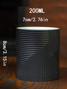 1pc 3.15-Inch High Ceramic Latte Coffee Cup, 200ml Water Mug, Creative Personal Espresso Cup, Graduation & Family Gathering Cup