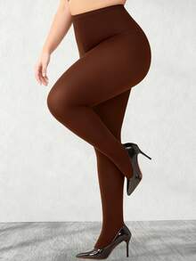 1双加大码女士糖果色连裤袜，超柔软纯色半透明紧身裤，高腰设计，舒适保暖，适合日常穿着 - 彩色 - 查看 41