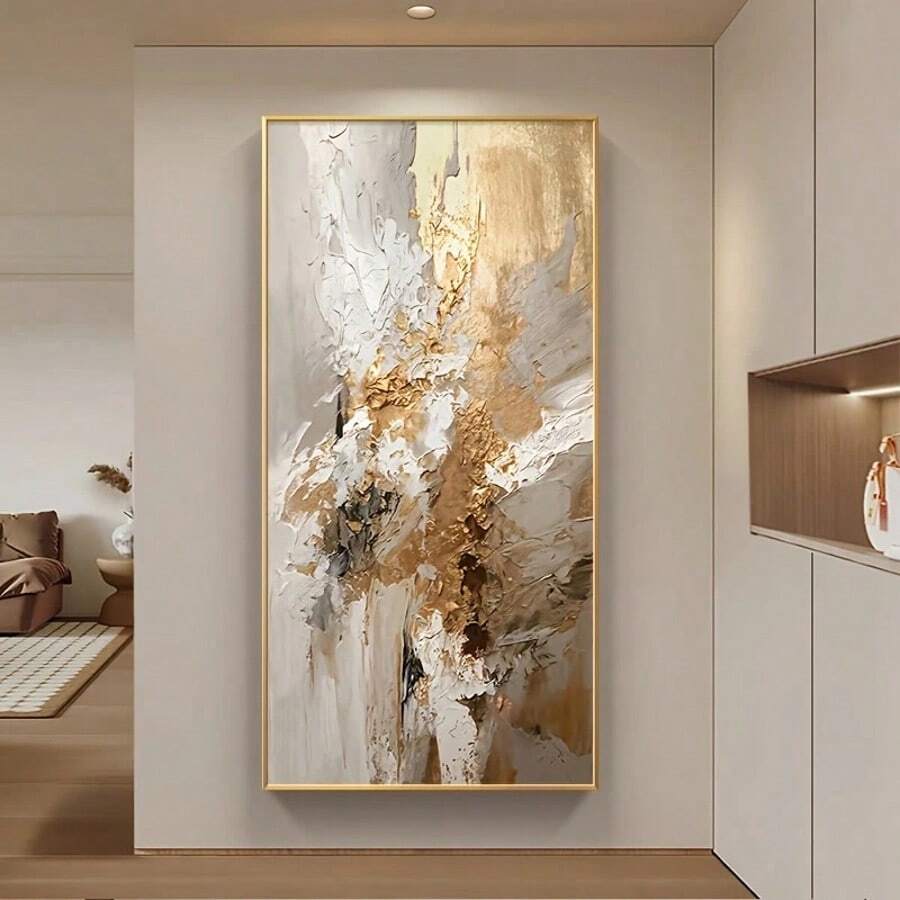 1幅无框墙面艺术海报 现代无框帆布海报,装饰画,卧室,门廊挂画,线条画,床头走廊壁画,轻奢装饰挂画 - 彩色 - 查看 1
