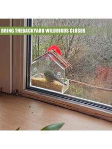 Outdoor Multi-Functional Acrylic Suction Bird Feeder - 1pcs - View 9