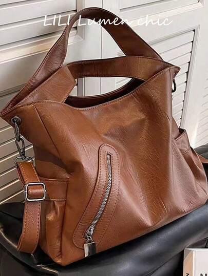 This Stylish New Women's Handbag/Shoulder Bag/Crossbody Bag Is Made Of Soft PU Leather And Is Suitable For Various Occasions, Such As Commuting To Work, College Students, And Mail Carriers.