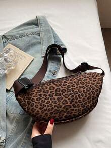 Women's Fashion Oblique Shoulder Chest Bag & Waist Bag Casual Handbag - Coffee - View 4