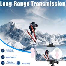 2.4G无线领夹式麦克风，Type-C接口，即插即用，超低延迟，内置降噪芯片，适用于视频录制、采访、播客、Vlog（50mAh可充电电池） - 粉色 - 查看 9