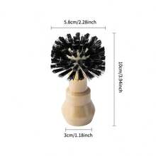 فرشاة بودرة القهوة ذات المقبض الخشبي الفاخر - تصميم إرجونومي، تنظف المرشح بفعالية، سهلة التشغيل - أداة أساسية لمقاهي - متعدد الألوان - مشاهدة 11