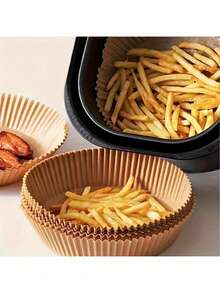 25/50/100片装方形一次性空气炸锅衬垫，空气炸锅纸篮烤盘，烤箱配件，烘焙工具，厨房小工具 - 彩色 - 查看 12