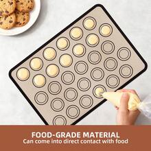 [1/2/4pcs Heat Resistant Silicone Baking Mats, Help You Easily Make Macarons With Consistent Size. Material For Direct Food Contact, Non-Stick And Easy To Clean, Ideal Assistant For Making Professional Desserts, Cookies And Other Delicacies.] - - - View 4