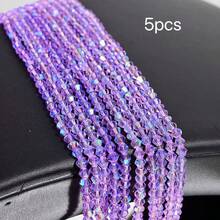 4mm Vibrant Faceted Glass Ball Beads | Sparkling Crystal Loose Beads | DIY Bracelet Necklace Phone Chain Jewelry Making Supplies | Handmade Craft Accessories - Spinel - View 95