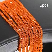 4mm Vibrant Faceted Glass Ball Beads | Sparkling Crystal Loose Beads | DIY Bracelet Necklace Phone Chain Jewelry Making Supplies | Handmade Craft Accessories - Spinel - View 84