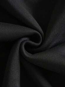 Hombres Capucha unicolor con cordón con bolsillo de canguro de hoODIE - Negro - Ver 2
