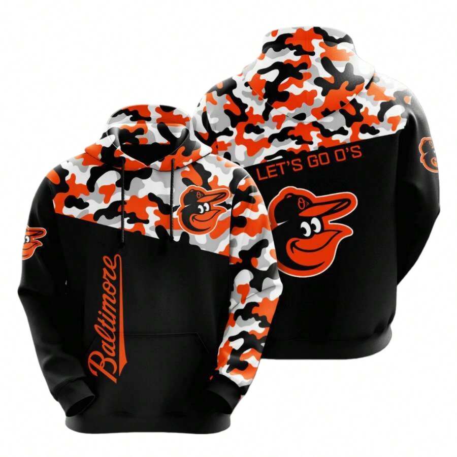 Baltimore Orioles Custom Sport Over Print Hoodie 3D 1 - Multicolor - View 1