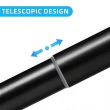 Extendable Spring Rods Loaded Telescopic Net Voile Tension Curtain Rail Pole Net - Black - View 9