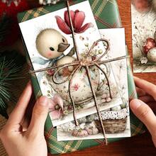 20张动物森林海报卡片套装，水彩蛋、兔子、鹿、狐狸图案插画卡片，适用于复活节、情人节、母亲节等节日，也可用于贺卡、节日装饰、剪贴簿、纸艺、春季明信片等，尺寸为6*4英寸。