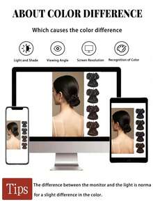 A Relaxed Updo Wig With Clips, A Stylish Upgraded Synthetic Clip Bun, Made Of Elegant High-Temperature Fiber, Designed Specifically For Women. Easy To Use And Tool-Free, It Perfectly Creates A Casual Look, Making It An Ideal Choice For Women's Casual Hair Accessories. Elegant Hair Clips, Fashionable Hairpins. Women Claw Clip Elegant Hair Claw - Multicolor - View 7