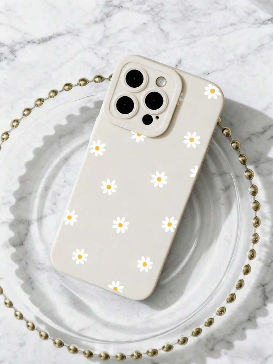 Flower Daisy Pattern Phone Case, Compatible With IPhone And Galaxy, Waterproof, Shockproof, Anti-Fall, Anti-Scratch, Compatible With Iphone 7P, XR, 11, 12, 13, 14, 15, 16 Pro Max, 17 ProMax, 17 PRO Air, 17, S22, S23, S24, S25 Ultra, A13, A14, A15, A16, A53, A54, A55 And More - Multicolor - View 1