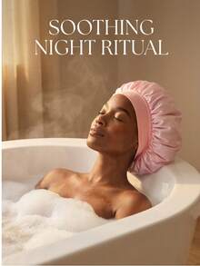 2pcs Satin Sleeping Cap, Breathable & Soft Hair Care, Comfortable Fit With Elastic Band, Suitable For Curly Hair, Wide Solid Color Brim, Satin Elastic, Soft & Comfortable, Fashionable & Breathable, Daily Hair Care | Satin Cap | Smooth Satin Texture (Random Color & Style) - Multicolor - View 2