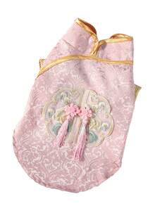 一件中国风复古轻便宠物外套，采用涤纶面料，适合小型至中型猫狗室内外穿着（不适合大型犬）。 - 淺藍色 - 查看 4