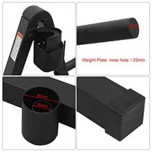 Barbell And Weight Plate Storage Rack 4 Barbell Holders  Barbell Compatible Heavy Duty Steel Construction For Home Gym Black