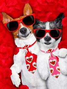 6/20pcs Love Red Lips Printed Pet Tie - Adjustable Tie, Valentine's Day Cat And Dog Date Dress Up Cute And Fun Pet Festival Accessories, Dress Up, Puppy Keep Decoration, Cat And Dog Pet Decoration Supplies, Valentine's Day/Daily Walk/Pet Party Dress Up Artifact