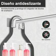 CYPNOrganizador de Ducha Colgante Estante de Ducha Colgante para Baño de 3 Niveles con Ganchos y Cesta para Jabón Sin Taladrar Accesorios para Baño Colgar en la RegaderaFashion - 221241018 - Ver 6