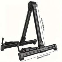 Adjustable, Foldable Universal Guitar Stand - Convenient For Transport, Easy To Install, A-Frame Design With Non-Slip Feet, Ideal Floor Stand For Acoustic Guitar, Electric Guitar, Violin, Bass, Ukulele And Other Instruments, Guitar Accessory, Essential For Musicians, Professional Guitarists, Guitarists, Small Tools, Guitar-Related, Guitar Supplies, Guitar Accessories, Music Accessories, Music Gifts - 黑色 - 查看 3