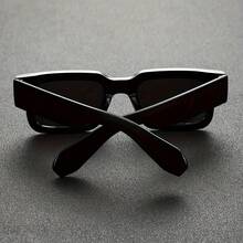 1/2 Pair Men's Rectangular Simple Fashion Elegant  Glasses UV Protection Suitable For Daily Outings Beach Vacation Must-Have For  People Ideal Gift For Family And Friends - đen - Xem 11