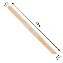 100/300/500pcs Wooden Wax Sticks, Eyebrow Wax Sticks For Hair Removal, Small Popsicle Sticks, Handmade Wooden Sticks - Apricot - View 5