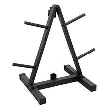 Barbell And Weight Plate Storage Rack 4 Barbell Holders  Barbell Compatible Heavy Duty Steel Construction For Home Gym Black