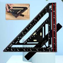 Escuadra de Carpintero, Escuadra de Carpintería de 90 Grados, Escuadra Multiusos para Marco, Viga de Metal, Escuadra Plegable de Plástico Portátil para Arquitectos, Diseñadores y,38265223 - Multicolor - Ver 2