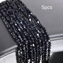4mm Vibrant Faceted Glass Ball Beads | Sparkling Crystal Loose Beads | DIY Bracelet Necklace Phone Chain Jewelry Making Supplies | Handmade Craft Accessories - Spinel - View 108
