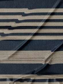 Men's Blue & White Striped T-Shirt With Eagle Emblem, Casual Crew Neck Tee For Streetwear - Multicolor - View 4