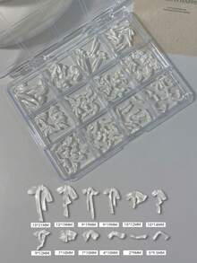 缎带蝴蝶结美甲装饰，混合缎带软雕塑蝴蝶结，3D蝴蝶结美甲配饰，ins风 - 彩色 - 查看 11